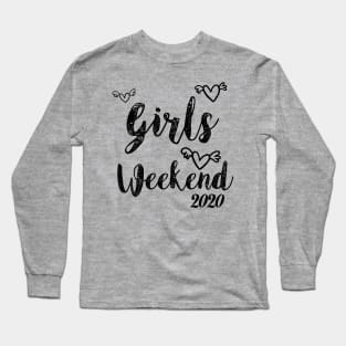 Girls Trip Cute Girls Weekend 2020 Mask Girls Trip 2020 Mask girls weekend trips Long Sleeve T-Shirt